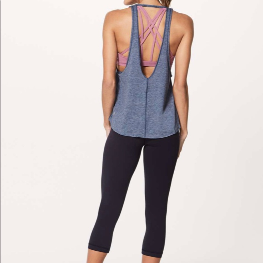 Lululemon Intended Tank Heathered Dark Cobalt
